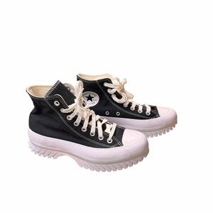 Converse Women's Black and White Platform Sneakers